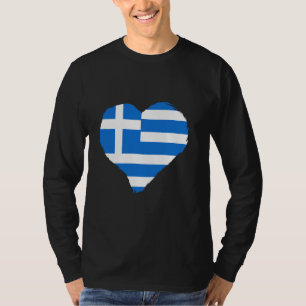 Griekse Pride Heart Hellenes Griekse wortels Helle T-shirt