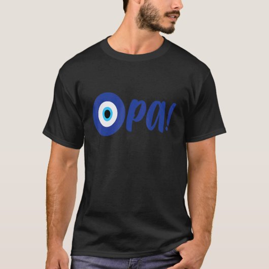 Griekse Pride Opa Evil Eye Hellas Griekenland Evil T-shirt (Voorkant)