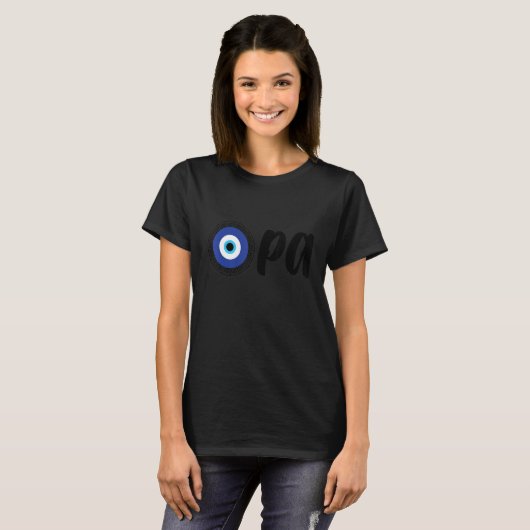Griekse Pride Opa Griekse Key Hellas Griekenland E T-shirt (Voorkant volledig)