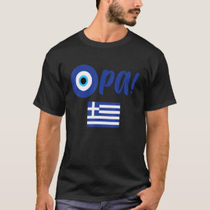 Griekse Pride Opa Griekse vlag Hellas Griekenland  T-shirt