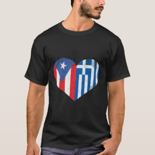 Griekse Puerto Ricaanse vlag liefde Griekenland Pu T-shirt
