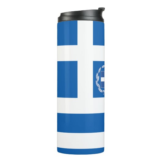 Griekse reisboeg, patriottische Griekse vlag Thermosbeker (Gedraaid links)