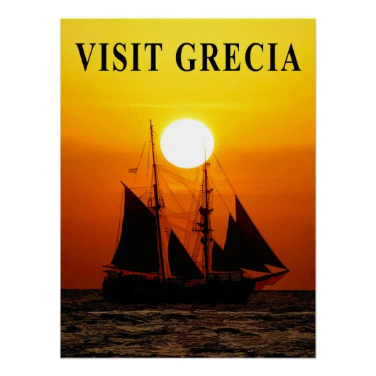 Griekse reisposter perfect poster (Voorkant)
