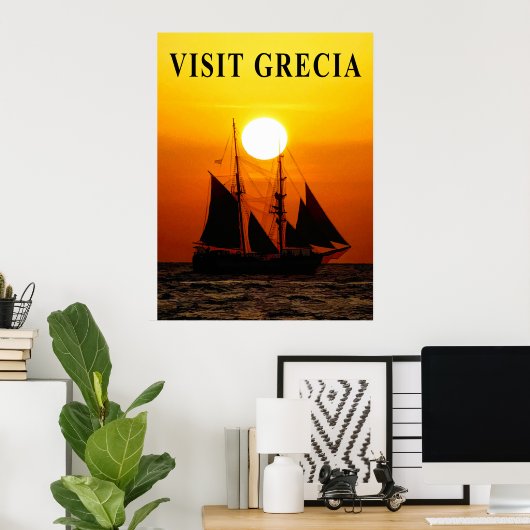 Griekse reisposter poster (Thuiskantoor)