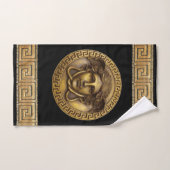 Griekse Revival Gorgon / Medusa en Meander Key Bad Handdoek (Handdoek)