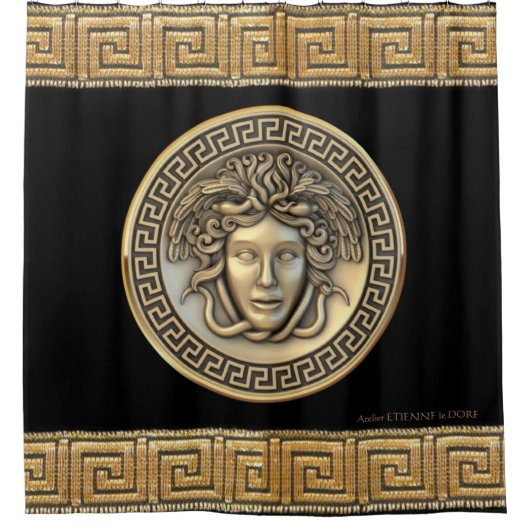 Griekse revival medusa deOR douchegordijn (Voorkant)