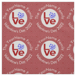 Griekse Rode LOVE Vlag Persoonlijk Stof