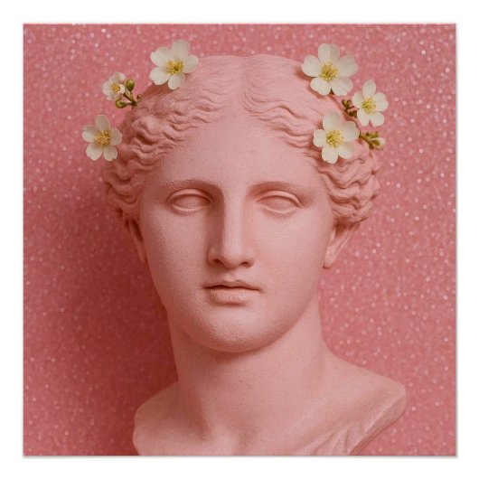 Griekse roze poster. perfect poster (Voorkant)