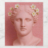 Griekse Roze Wijnlabel. Wijn Etiket (Enkel label)
