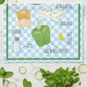 Griekse saladeingrediënten - een smaken op Sunshin Theedoek (Gevouwen)