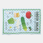 Griekse saladeingrediënten - een smaken op Sunshin Theedoek (Horizontaal)