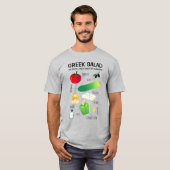 Griekse saladeingrediënten - een soennitische sond t-shirt (Voorkant volledig)