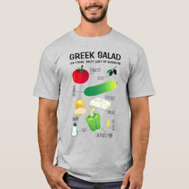 Griekse saladeingrediënten - een soennitische sond t-shirt