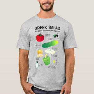 Griekse saladeingrediënten - een soennitische sond t-shirt