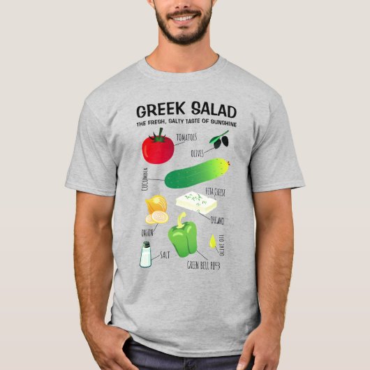 Griekse saladeingrediënten - een soennitische sond t-shirt (Voorkant)