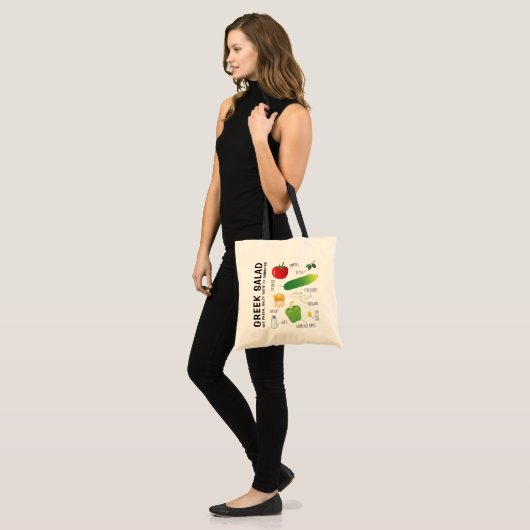 Griekse saladeingrediënten - een soennitische sond tote bag (Voorkant (model))