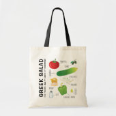 Griekse saladeingrediënten - een soennitische sond tote bag (Voorkant)