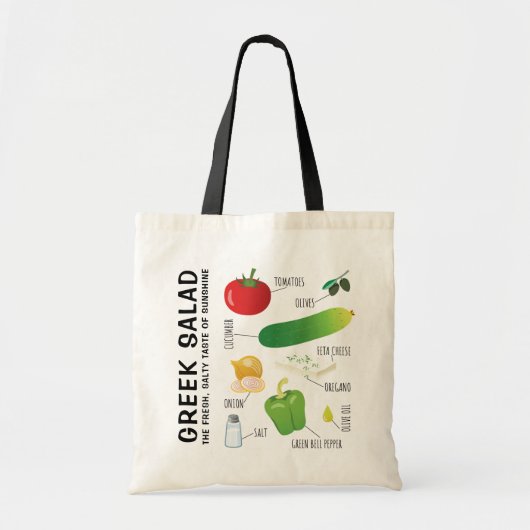 Griekse saladeingrediënten - een soennitische sond tote bag (Voorkant)