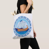 Griekse scheepstas tote bag (Dichtbij)