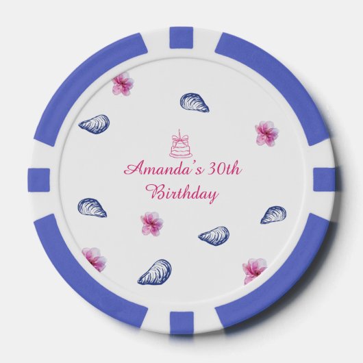 Griekse Sfeer Verjaardag Poker Chips (Voorkant)