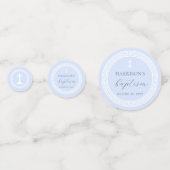 Griekse Sleutel Blauw Doopsel Confetti (Voorkanten)