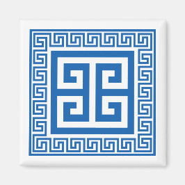 Griekse sleutel Blauwe en Witte Magneet