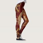 Griekse Sleutel Bordeaux Leggings (Rechts)