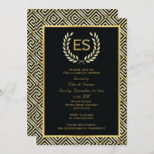 Griekse sleutel en lauwerkrans bruiloft koppels do kaart (Voorkant / Achterkant)