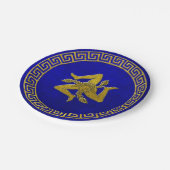  Griekse sleutel en Siciliaanse Trinacria Papieren Bordje (Gekanteld)