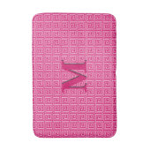 Griekse sleutel, fuchsie en lichtroze badmat (Voorkant Verticaal)