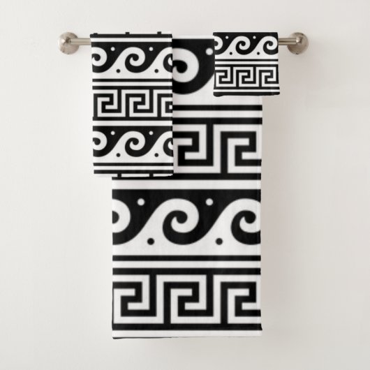 Griekse Sleutel Gast Handdoek Set (Insitu)