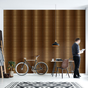 Griekse Sleutel Gouden 3D Kolommen Chiaroscuro Ont Behang