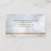 Griekse sleutel - Griekse mander - goud en blauw Visitekaartje (Achterkant)