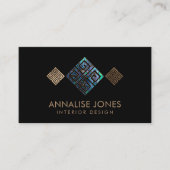 Griekse sleutel - Griekse meander - Abalone en Gou Visitekaartje (Voorkant)