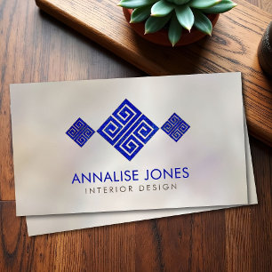 Griekse sleutel - Griekse meander - Lapis Lazuli o Visitekaartje