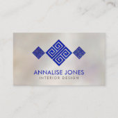 Griekse sleutel - Griekse meander - Lapis Lazuli o Visitekaartje (Voorkant)