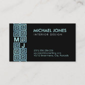 Griekse sleutel - Griekse monogram Visitekaartje (Voorkant)