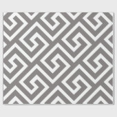 Griekse sleutel Klassiek Vierkant Draaipatroon Cadeaupapier (Vlak)