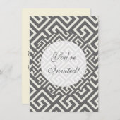 Griekse sleutel Klassiek Vierkant Draaipatroon Kaart (Voorkant / Achterkant)