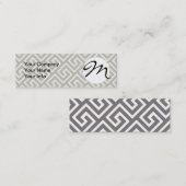 Griekse sleutel Klassiek Vierkant Draaipatroon Mini Visitekaartje (Voorkant / Achterkant)