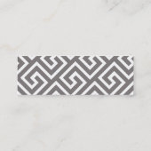 Griekse sleutel Klassiek Vierkant Draaipatroon Mini Visitekaartje (Achterkant)