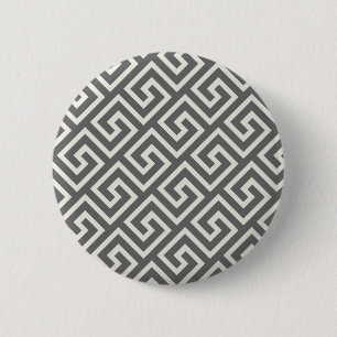 Griekse sleutel Klassiek Vierkant Draaipatroon Ronde Button 5,7 Cm