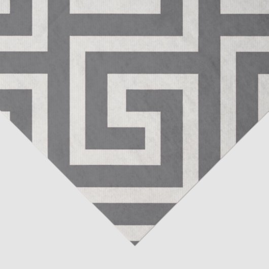 Griekse sleutel Klassiek Vierkant Draaipatroon Tissuepapier (Detail)