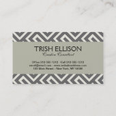 Griekse sleutel Klassiek Vierkant Draaipatroon Visitekaartje (Achterkant)