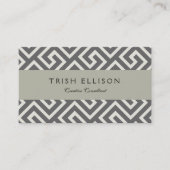 Griekse sleutel Klassiek Vierkant Draaipatroon Visitekaartje (Voorkant)