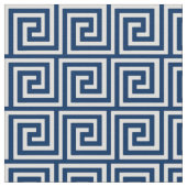 Griekse sleutel, marineblauw en wit stof (Close Up)