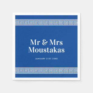 Griekse sleutel meander grens bruiloft partij serv servet