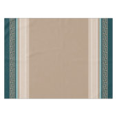 Griekse sleutel - Meander - Taupe en Green Tafelkleed (Voorkant (Horizontaal))