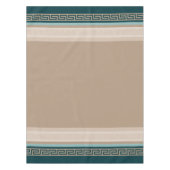 Griekse sleutel - Meander - Taupe en Green Tafelkleed (Voorkant)