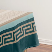 Griekse sleutel - Meander - Taupe en Green Tafelkleed (Voorbeeld)